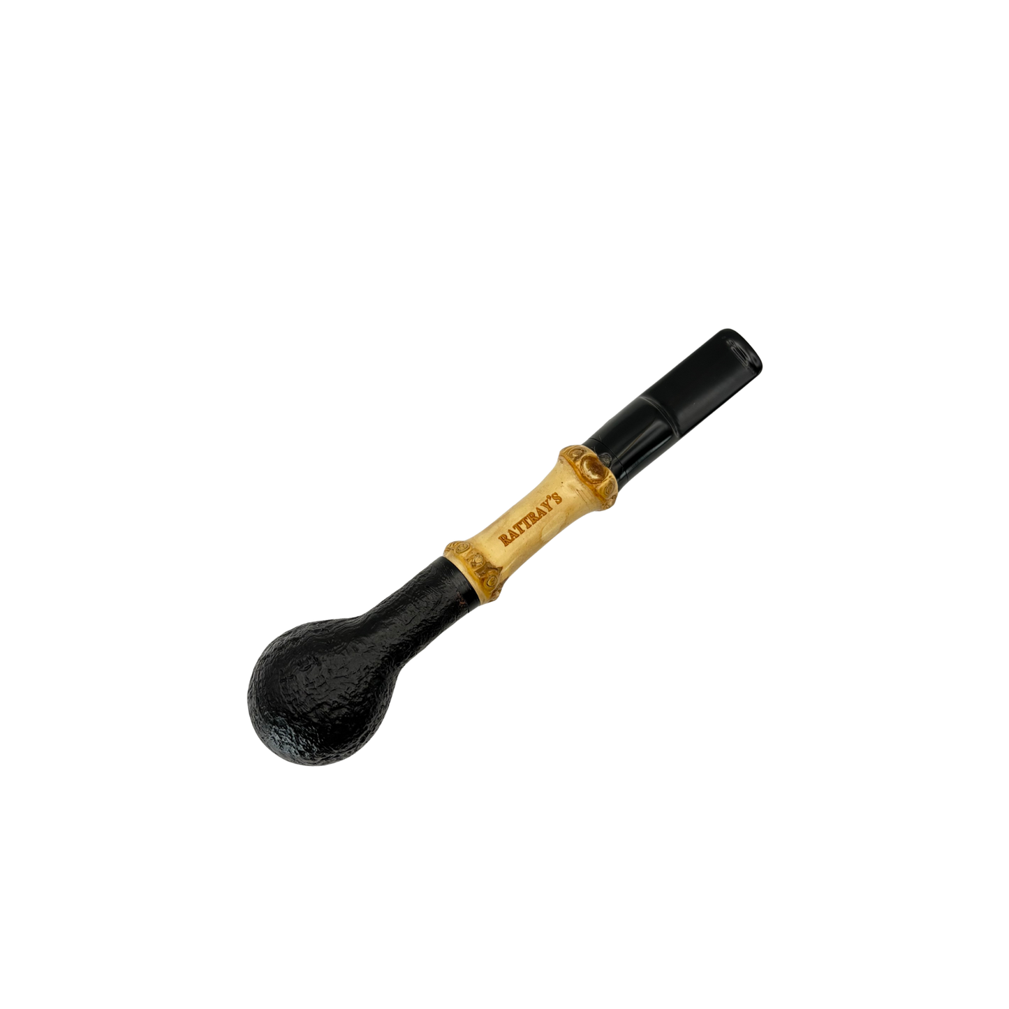 Rattray's Pipes: Bamboo Sandblasted Black Billiard