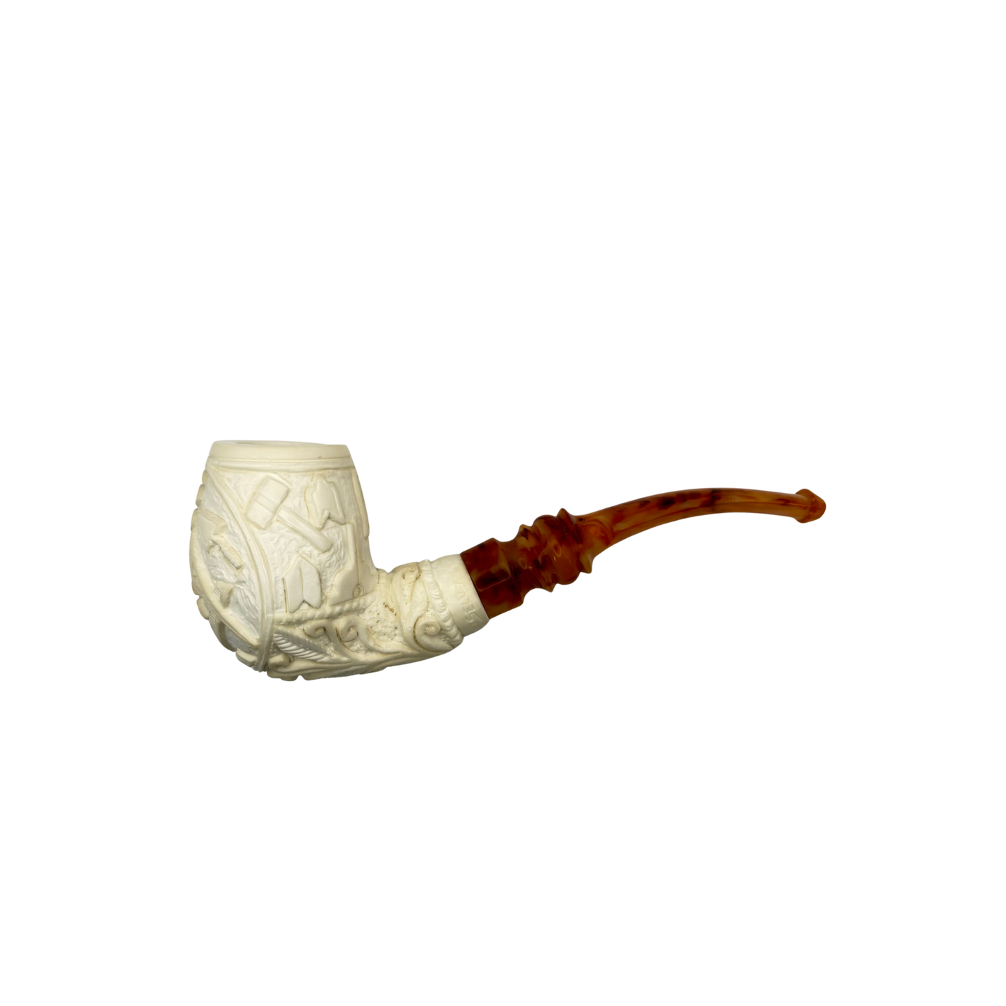 Celebi Billiard w/ Masonic Symbols Meerschaum