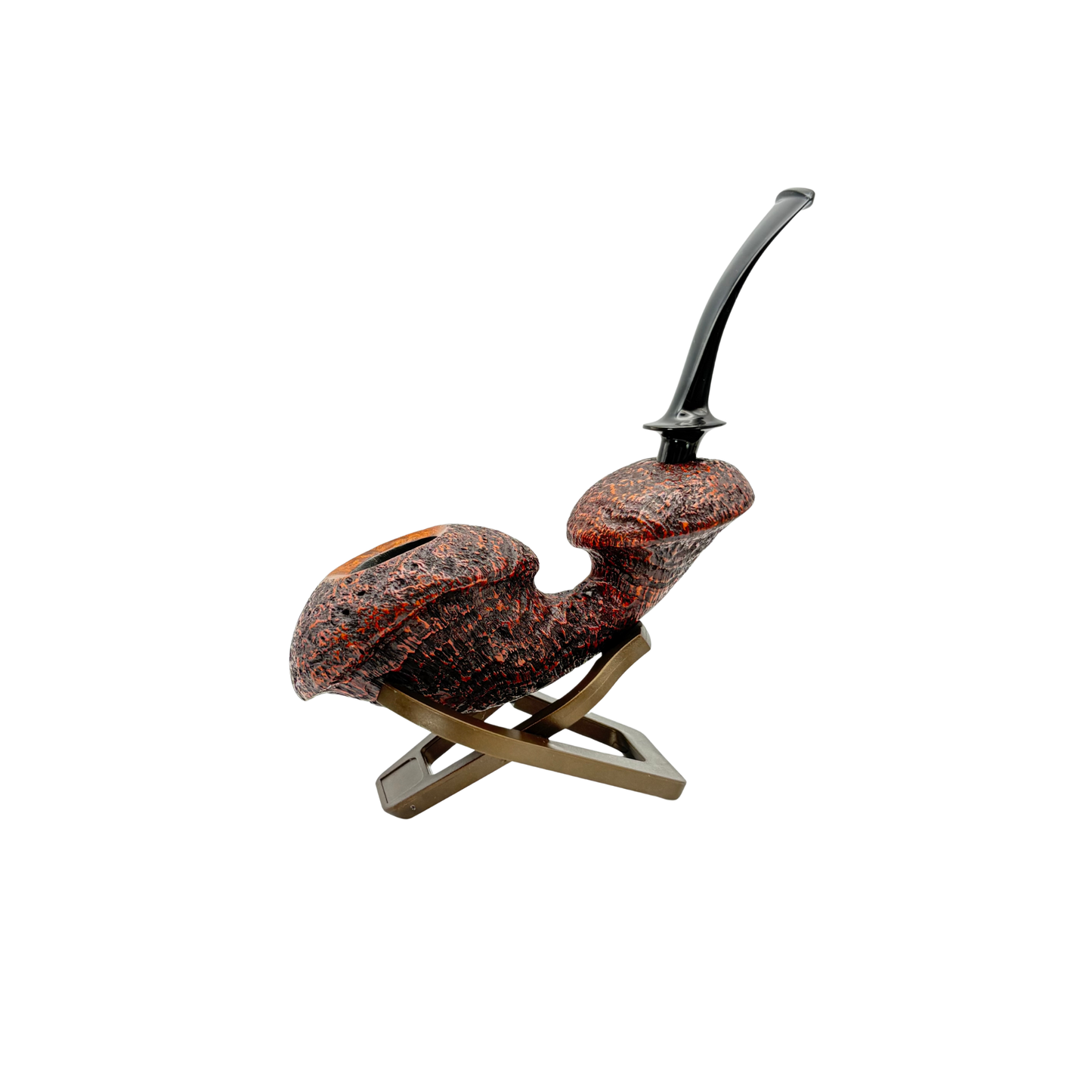 C Pipes Artisan Double Mushroom Blowfish Sandblasted