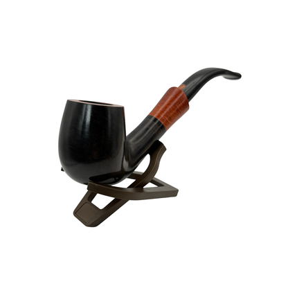 White Elephant Pipes Serengeti Sandblasted Bent Billiard
