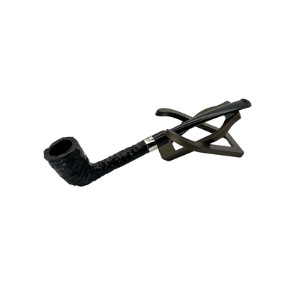 Peterson Pipes: Speciality Rusticated Nickel Mounted Dublin Fishtail