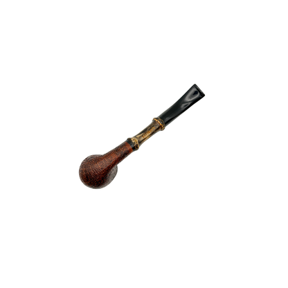 Rattray's Pipes: Bamboo Sandblasted Brown Bent Billiard