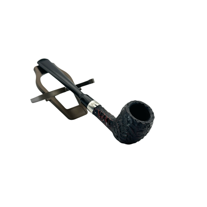 Peterson Pipes: Speciality Rusticated Nickel Mounted Belgique Fishtail