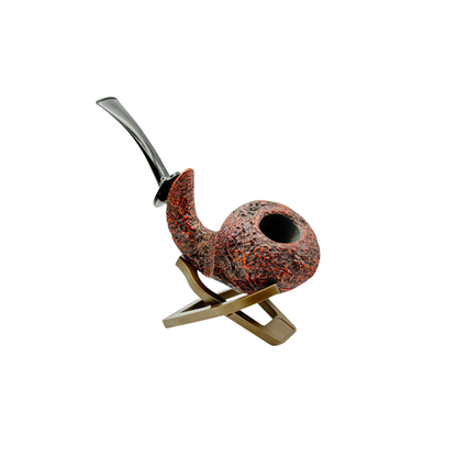 C Pipe Freehand Horn Bent Sandblasted