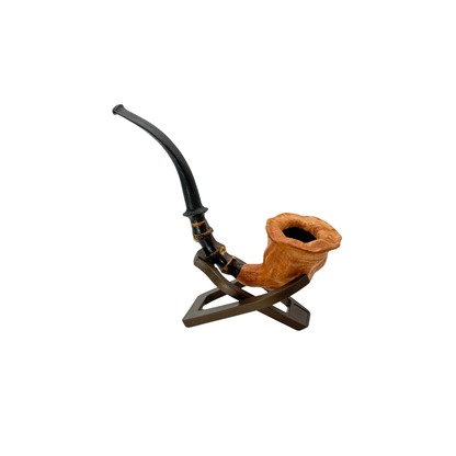 C Pipe Freehand Bent Tulip W/Bamboo Shank
