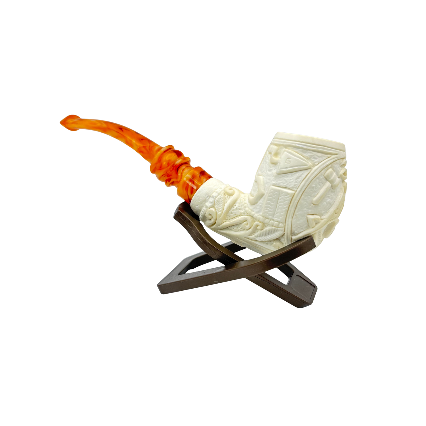 Celebi Billiard w/ Masonic Symbols Meerschaum