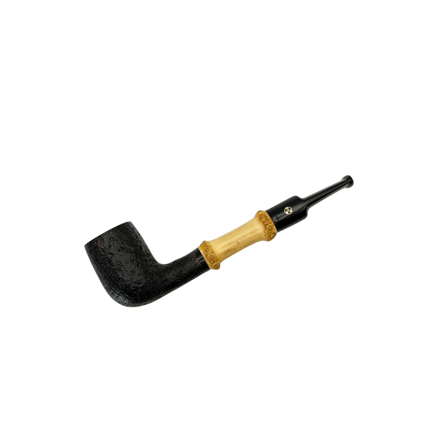 Rattray's Pipes: Bamboo Sandblasted Black Billiard