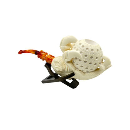 Celebi Large Intricate Eagle Claw Meerschaum