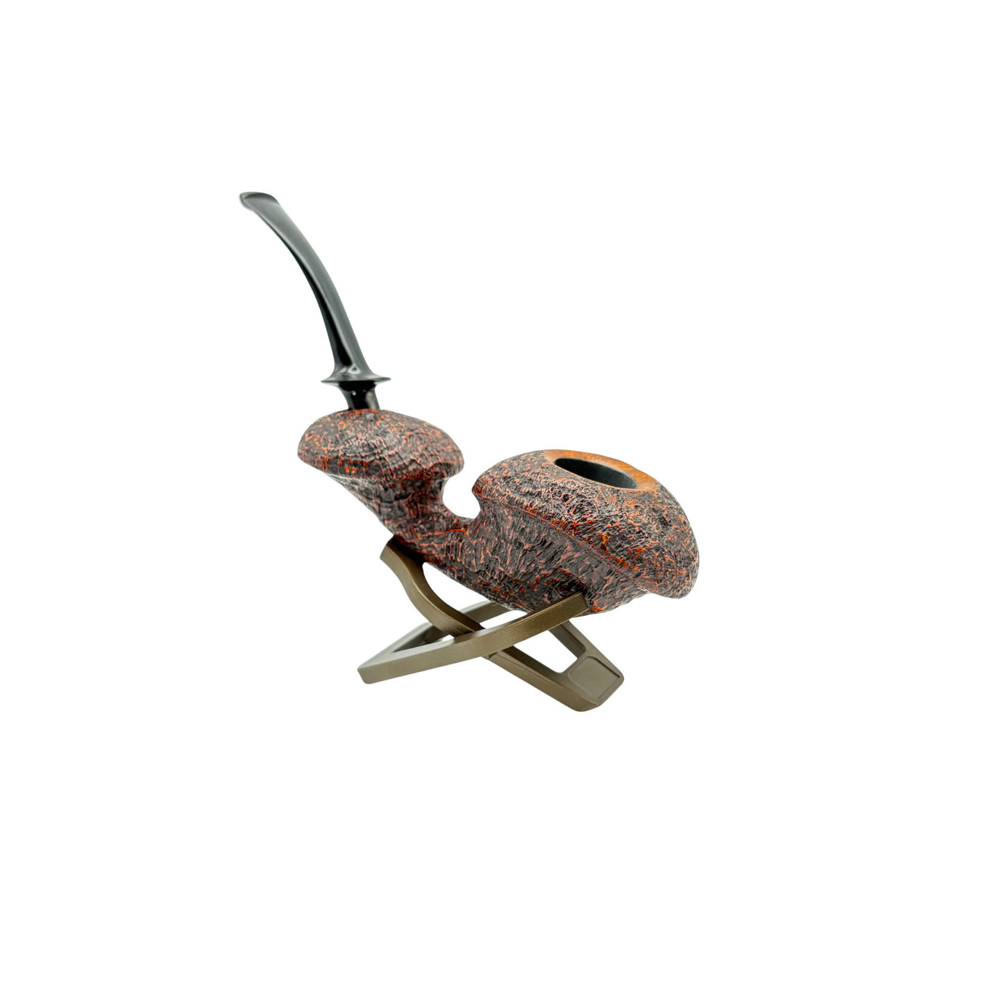 C Pipes Artisan Double Mushroom Blowfish Sandblasted