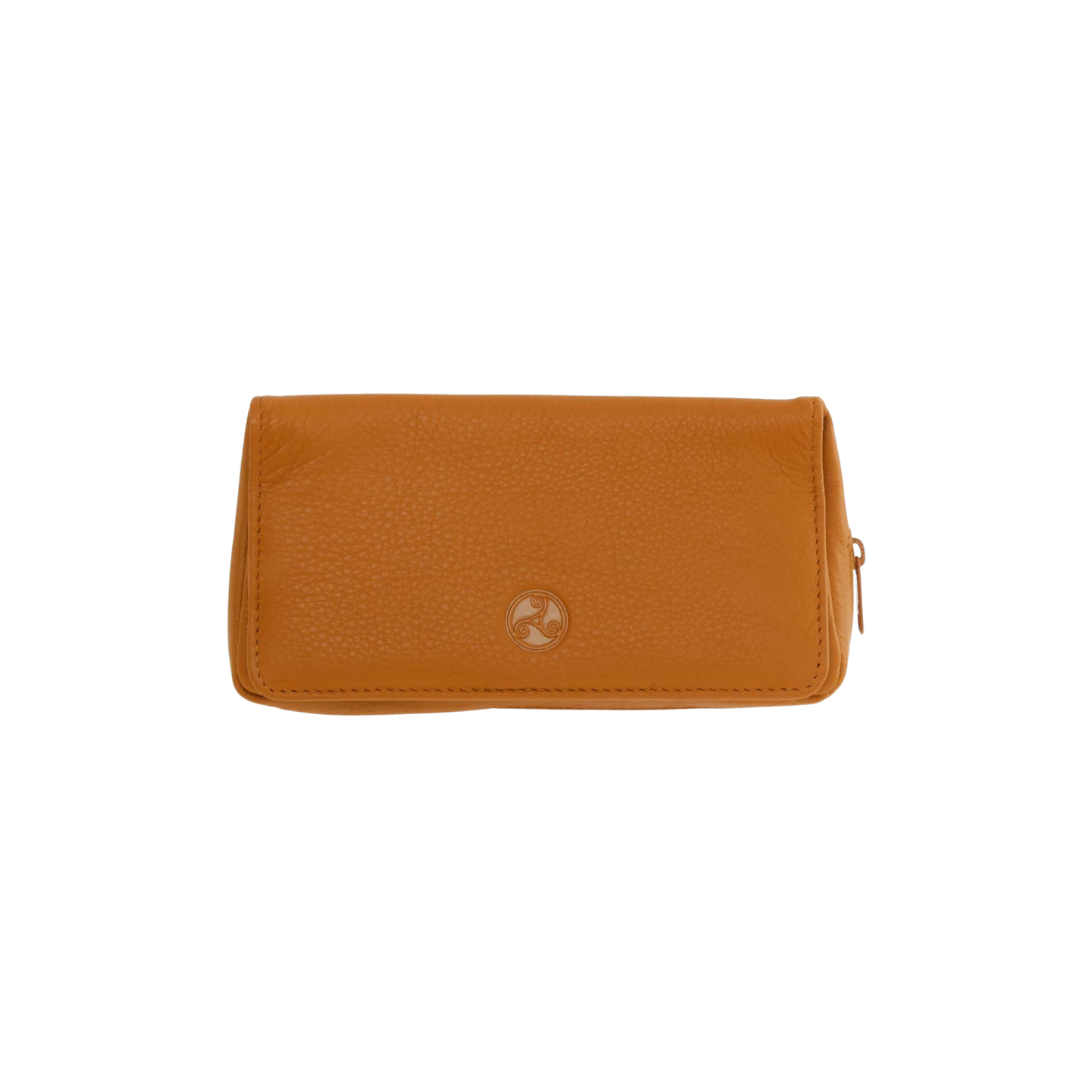 Rattray Soft Tan Leather Combination Tobacco Pouch for Two Pipes