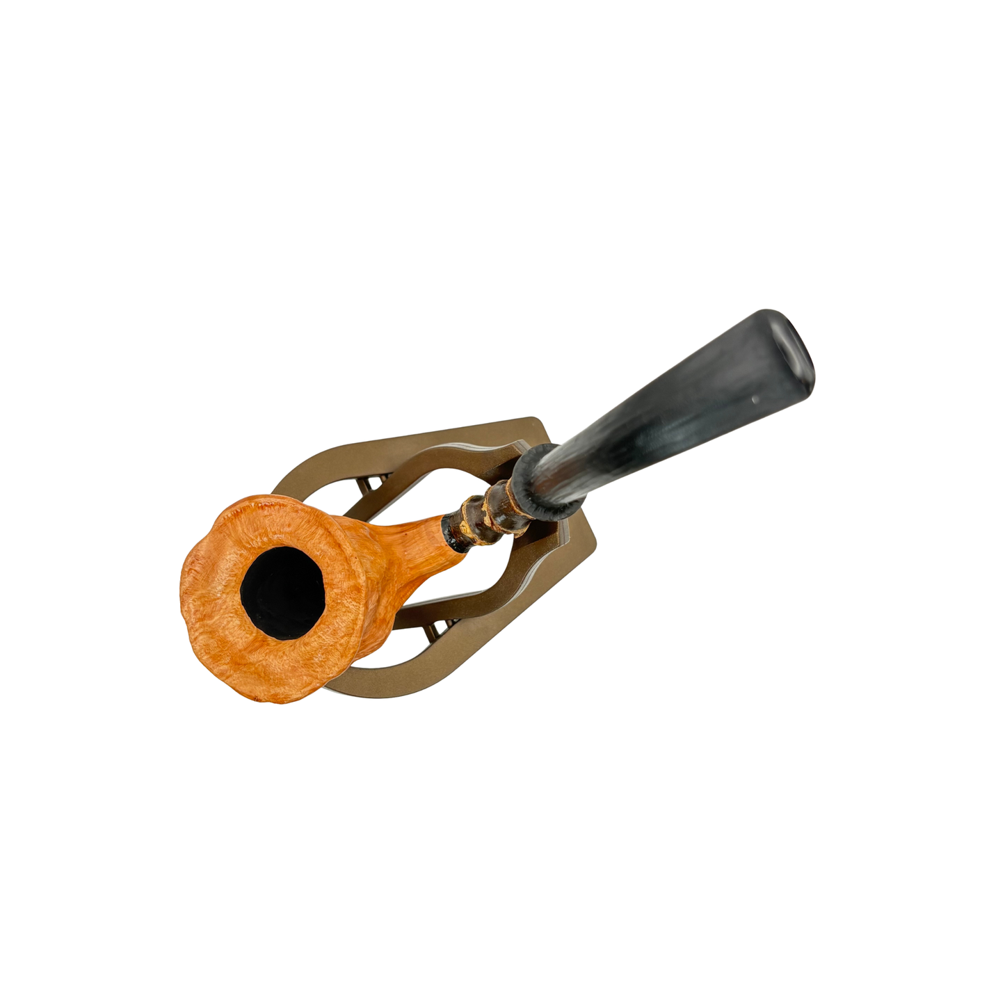C Pipe Freehand Bent Tulip W/Bamboo Shank