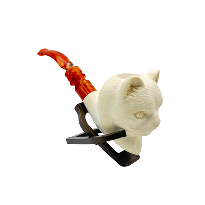 Celebi Cat Head Meerschaum
