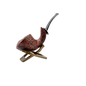 C Pipe Freehand Horn Bent Sandblasted