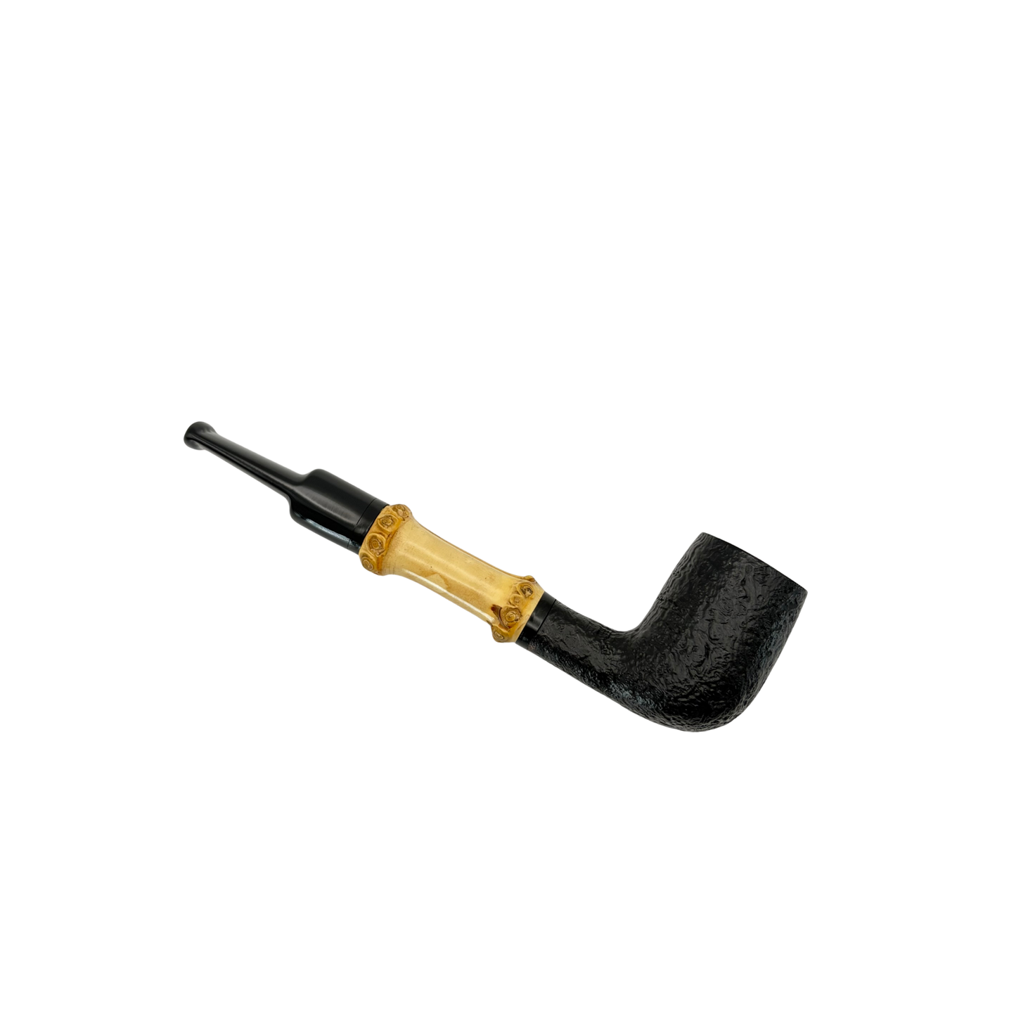 Rattray's Pipes: Bamboo Sandblasted Black Billiard