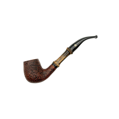 Rattray's Pipes: Bamboo Sandblasted Brown Bent Billiard