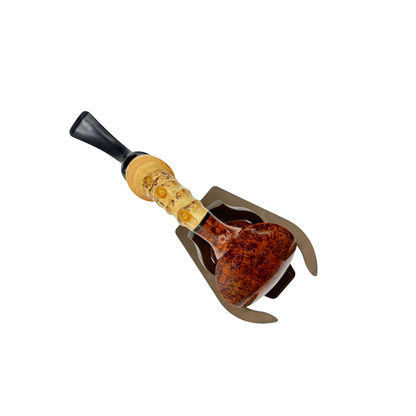 C Pipe Freehand Bent Volcano W/ Bamboo Shank