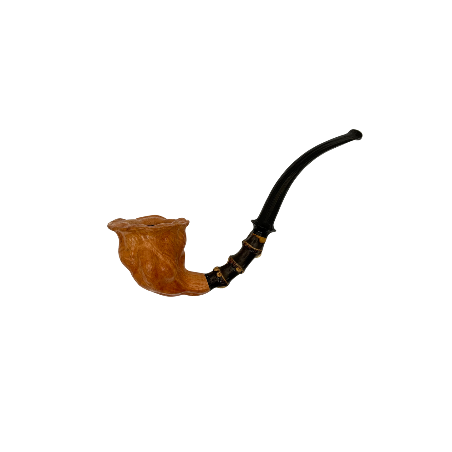 C Pipe Freehand Bent Tulip W/Bamboo Shank