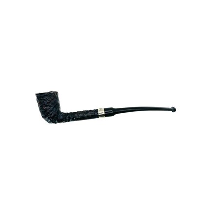 Peterson Pipes: Speciality Rusticated Nickel Mounted Dublin Fishtail