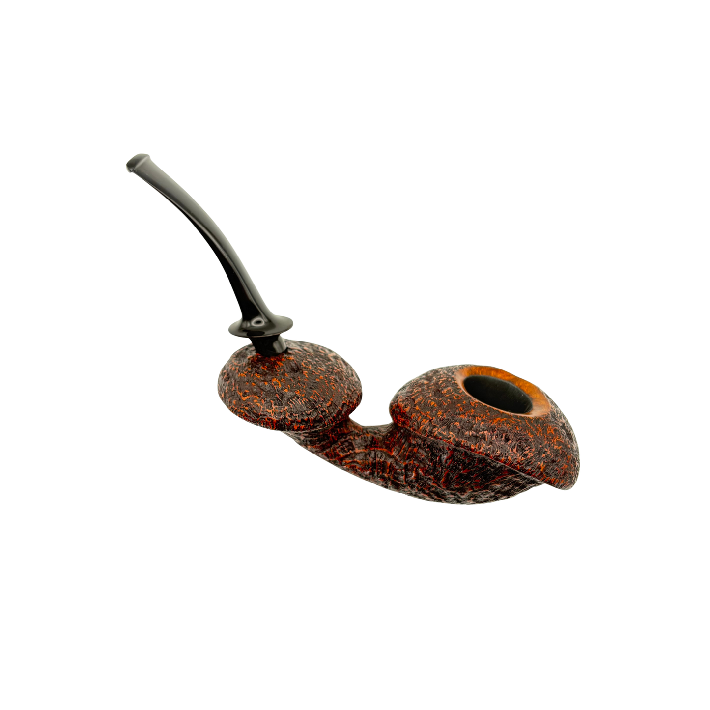 C Pipes Artisan Double Mushroom Blowfish Sandblasted