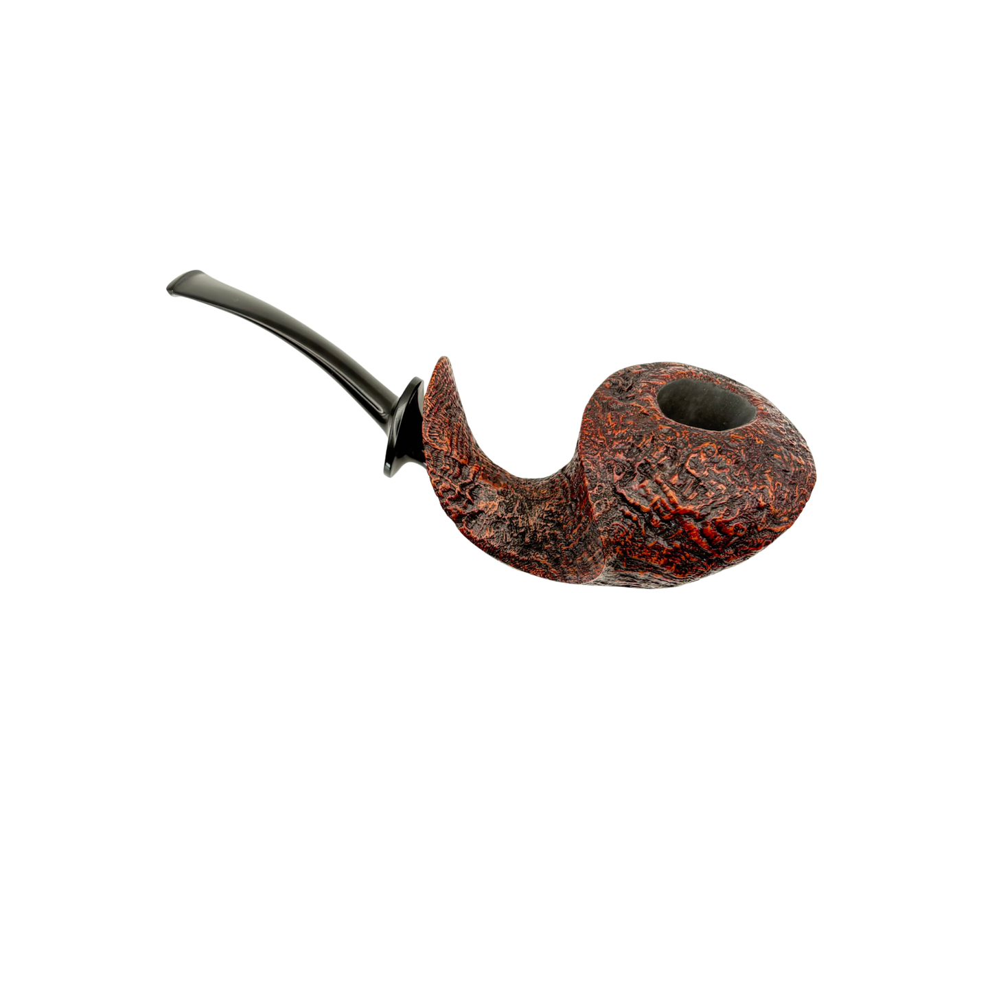 C Pipe Freehand Horn Bent Sandblasted