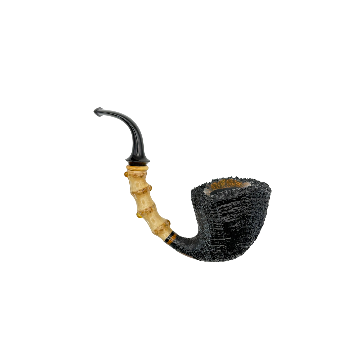 C Pipes Artisan Bamboo-Shank Freehand Poker