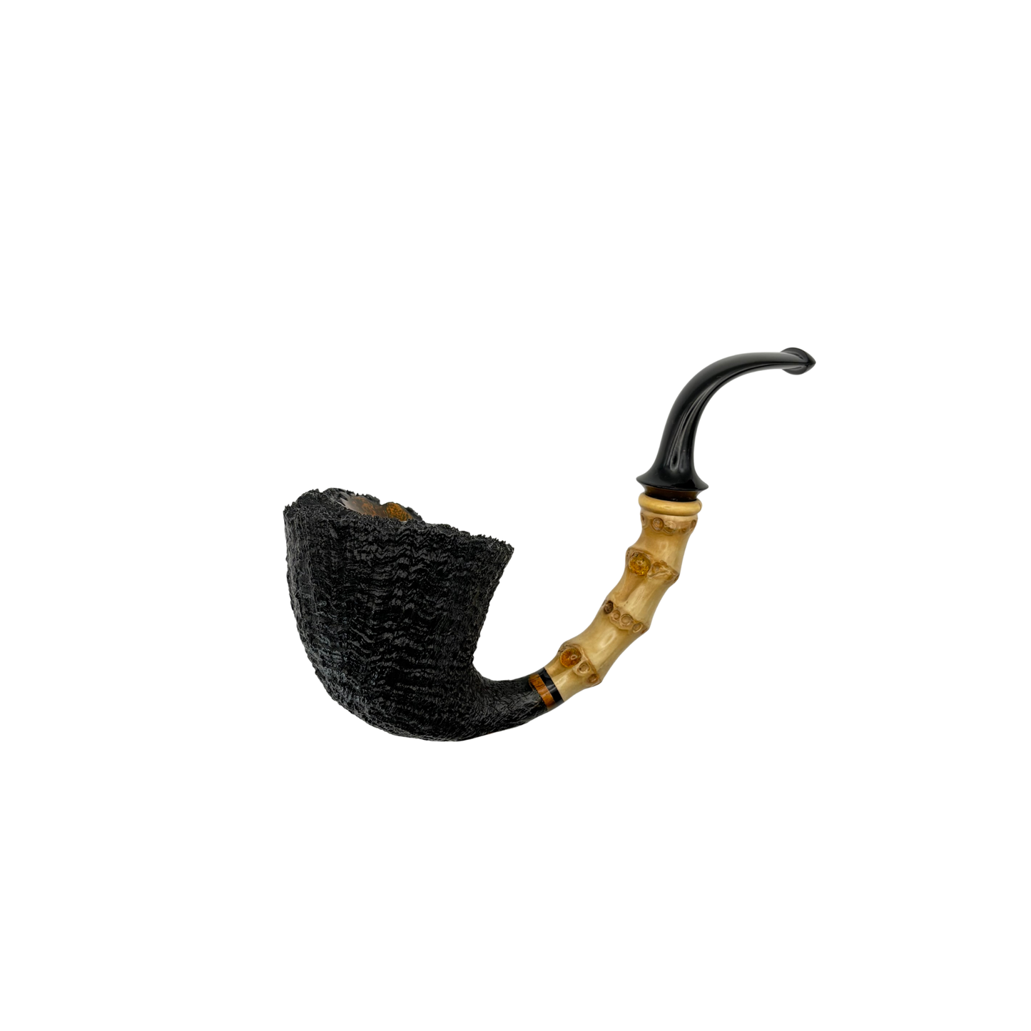 C Pipes Artisan Bamboo-Shank Freehand Poker