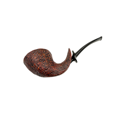 C Pipe Freehand Horn Bent Sandblasted